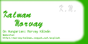 kalman morvay business card